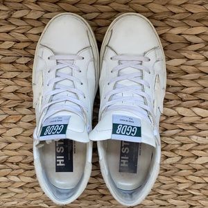 Golden Goose platform sneakers. White 9